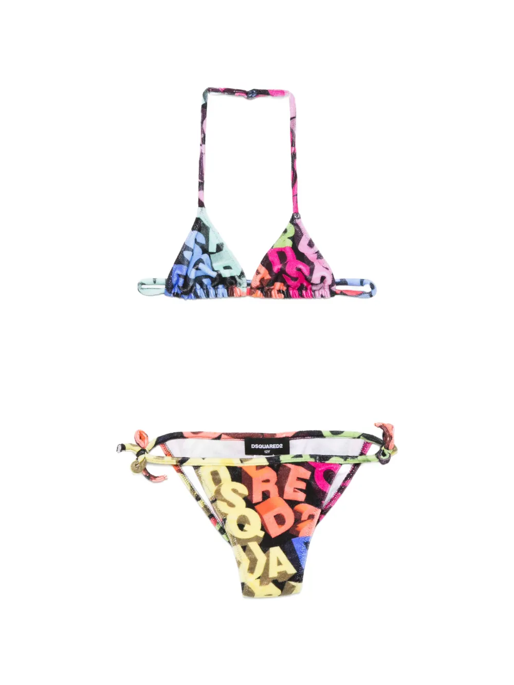 DSQUARED2 KIDS logo-print bikini - Nero