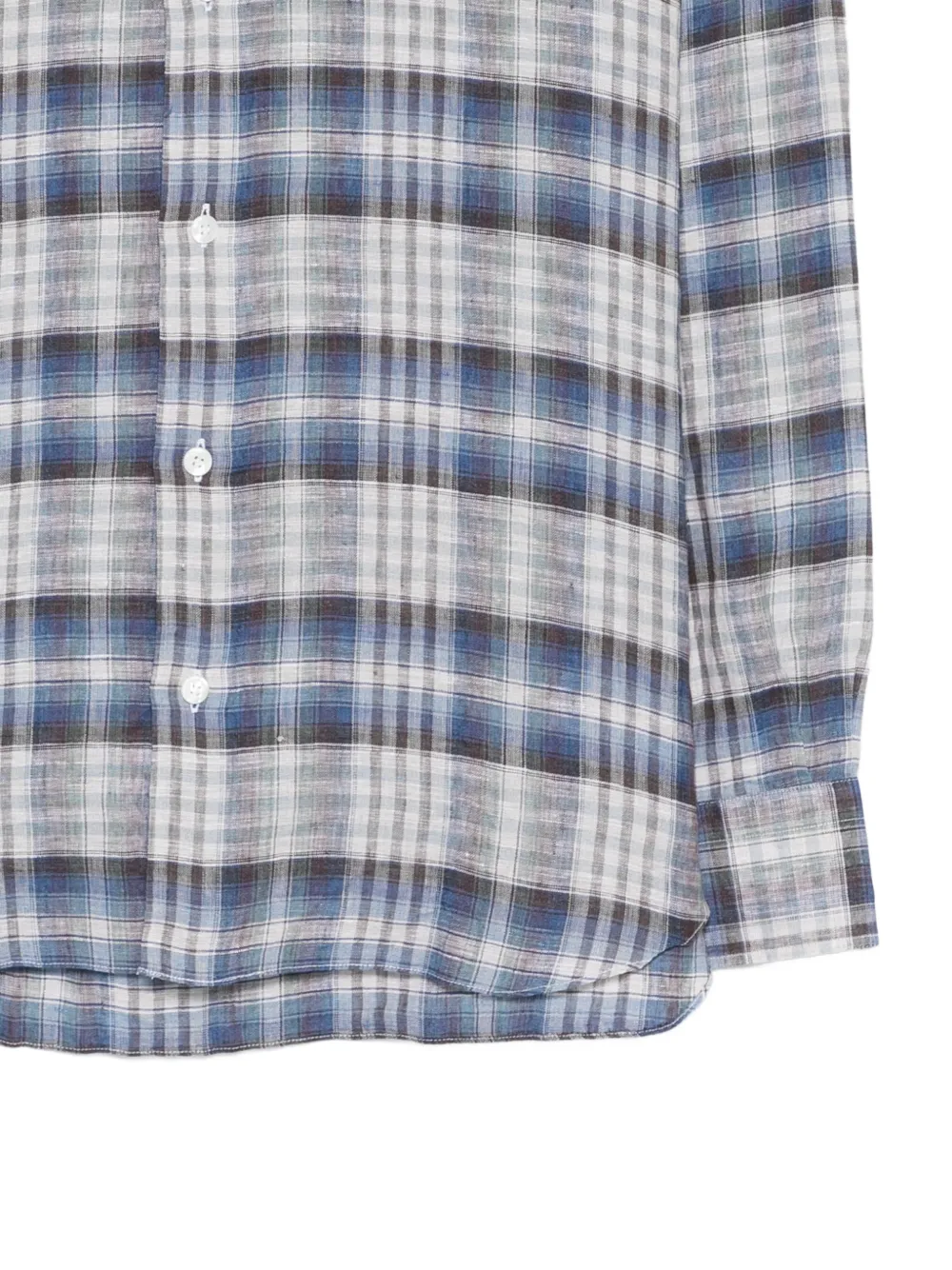 Barba Geruit overhemd Blauw
