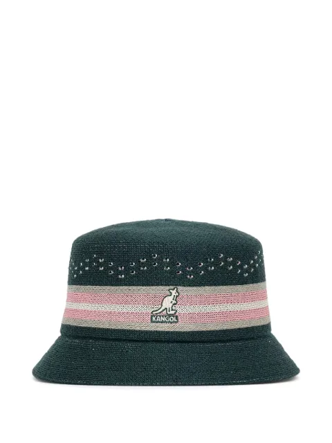 Kangol Chapéu bucket listrado com aplicações