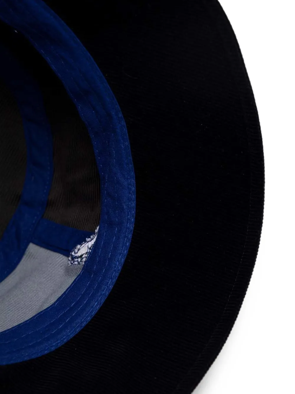 Kangol Ribfluwelen vissershoed met patchwork Zwart