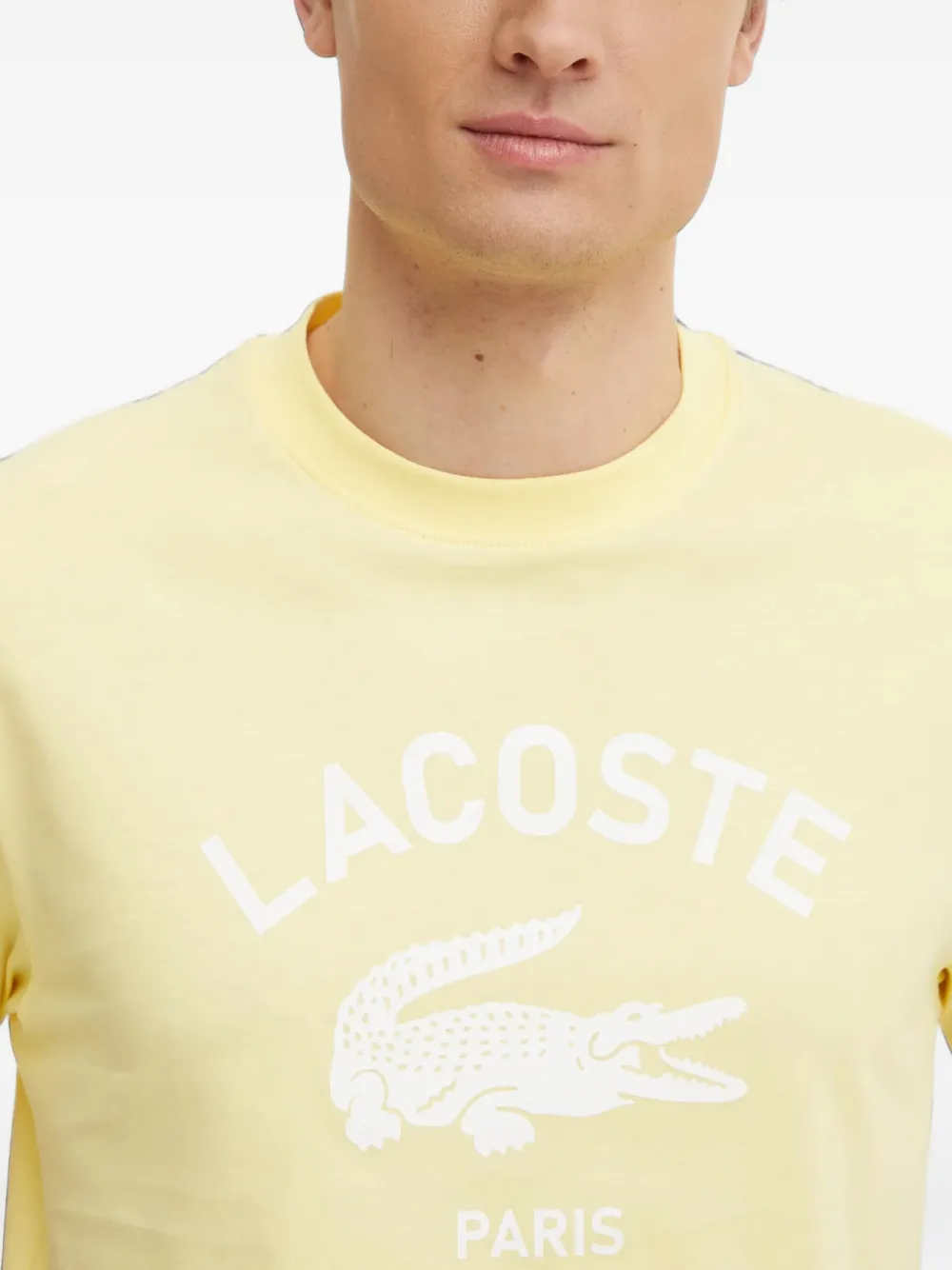 Lacoste T-shirt met logoprint Geel