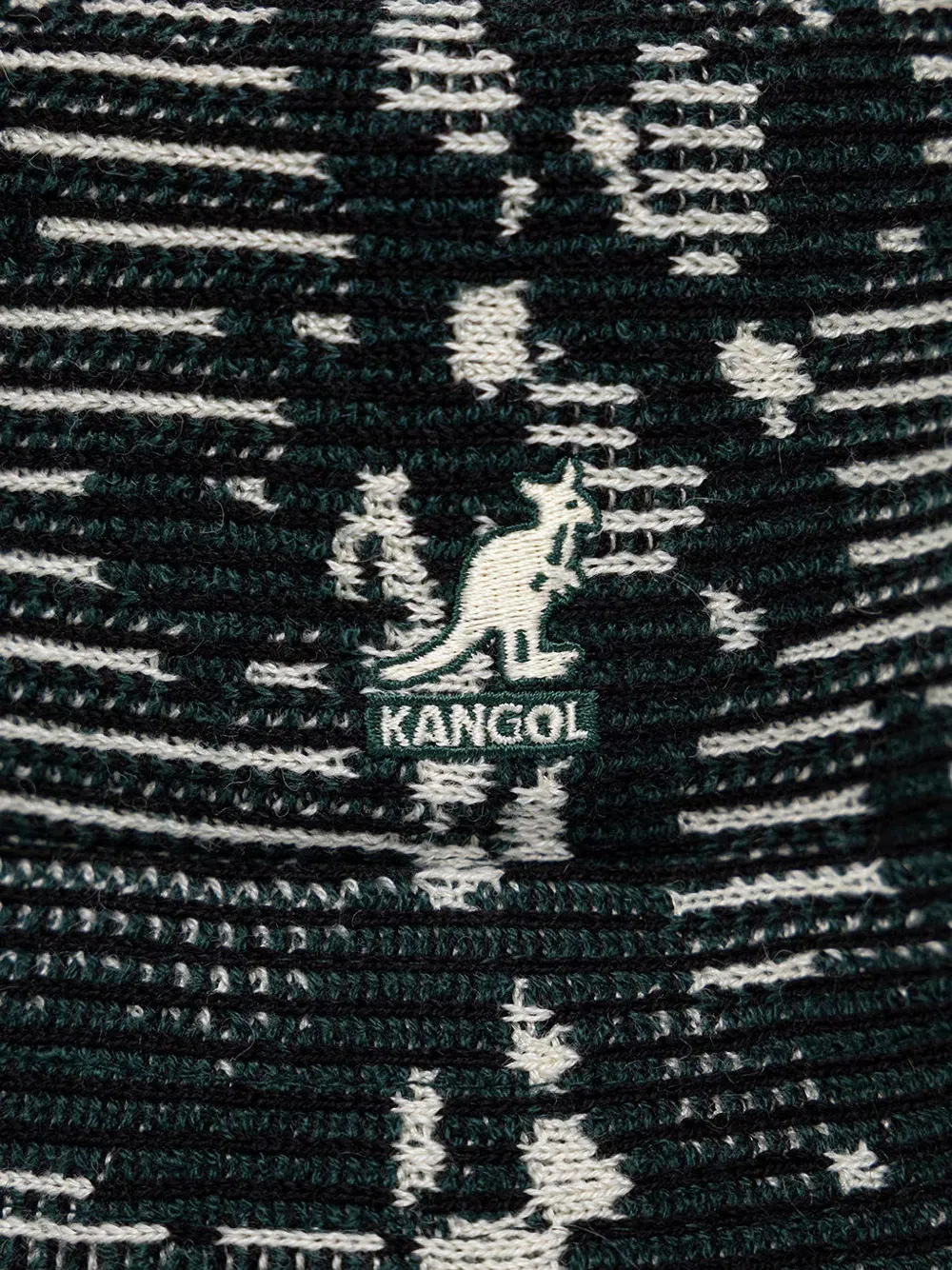 Kangol abstract-pattern bucket hat Groen