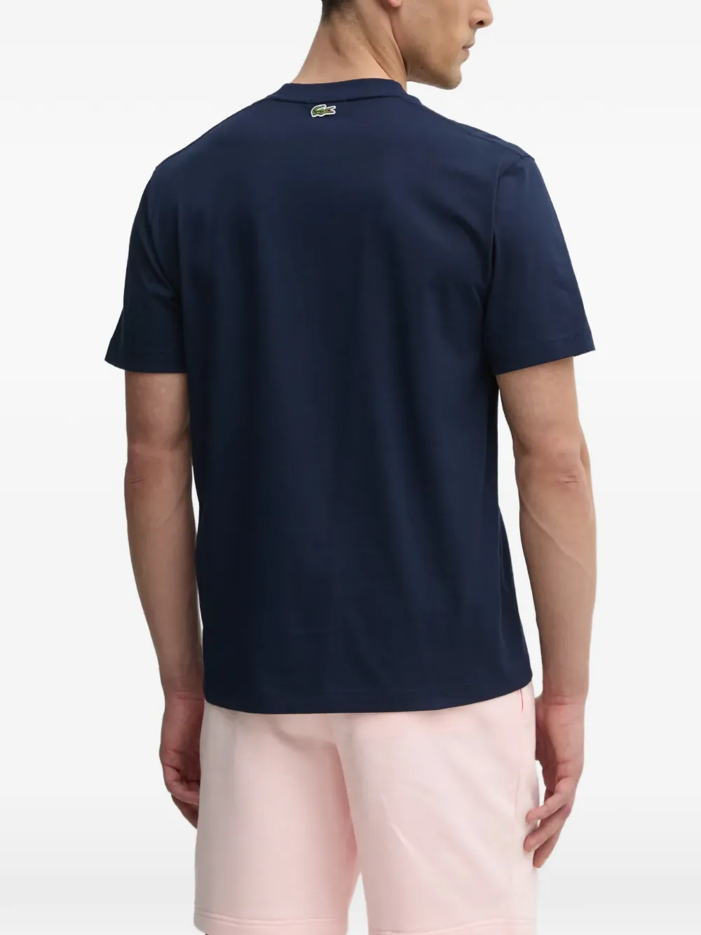 Lacoste logo-print cotton T-shirt Blauw