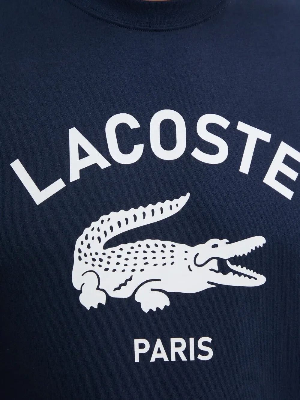 Lacoste logo-print cotton T-shirt Blauw
