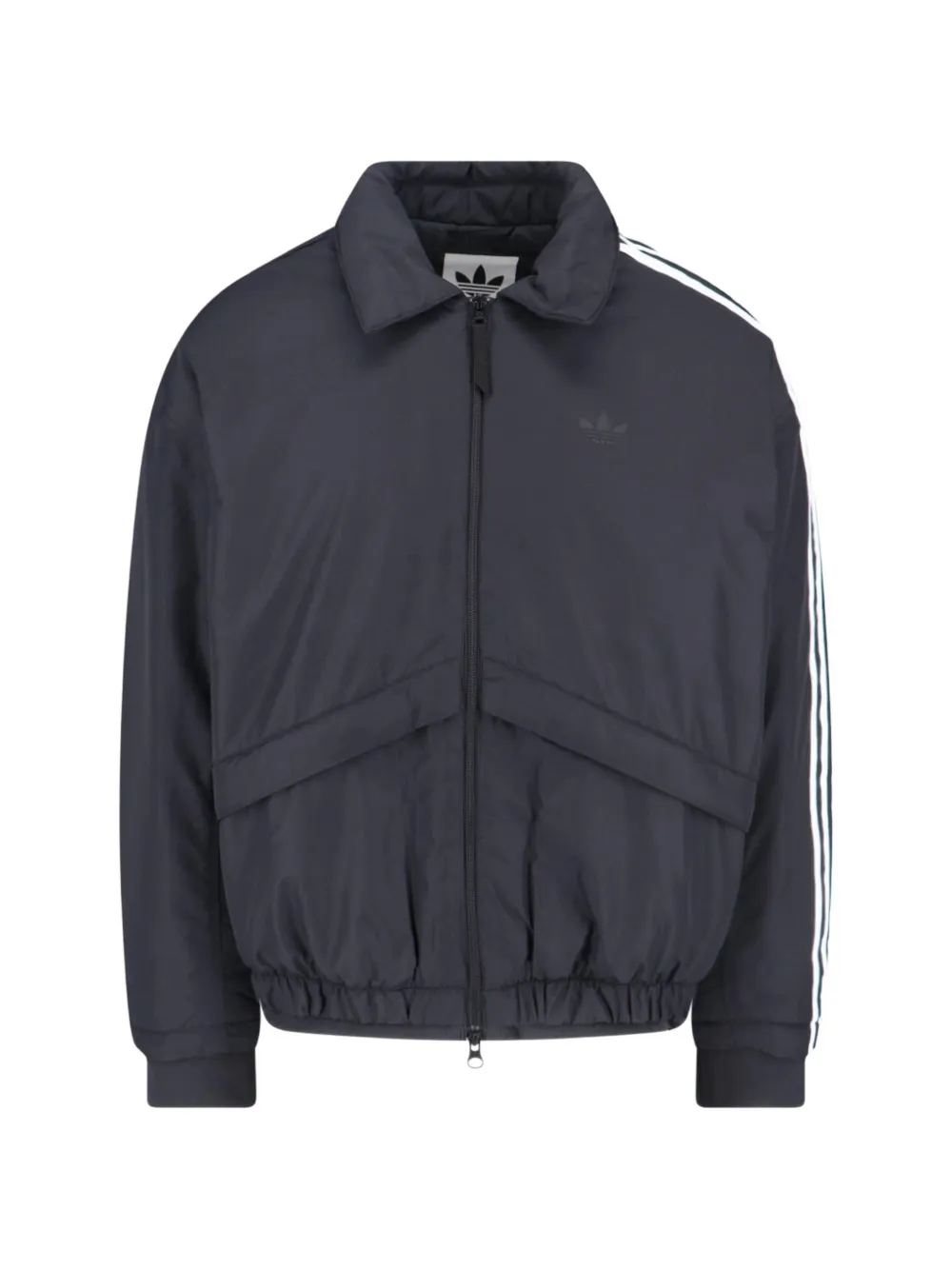 adidas stripe bomber jacket - Grigio