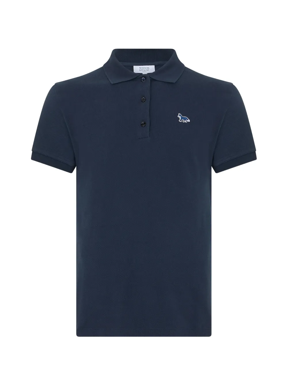 Maison Kitsuné fox-motif polo shirt - Blu