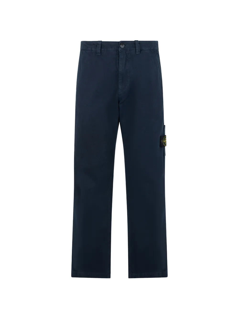 Stone Island logo patch trousers - Blu