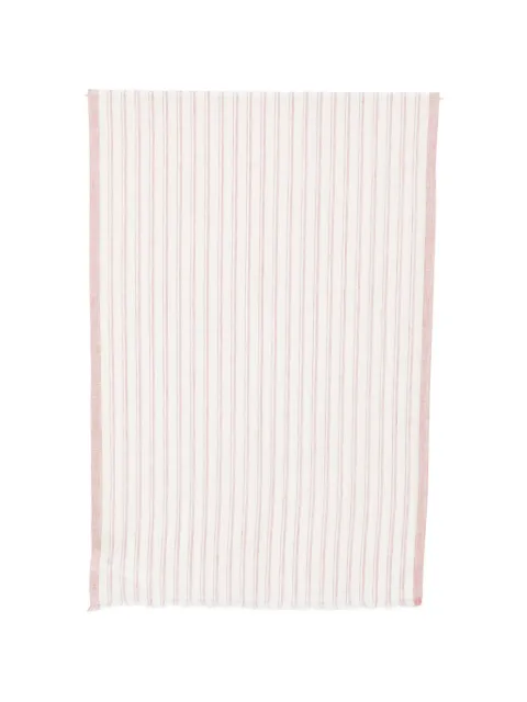 Eleventy striped fringed scarf