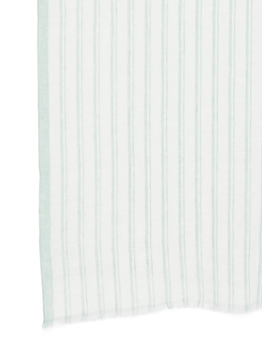 Eleventy Stripe-pattern Lurex-detail Scarf in White, view 3