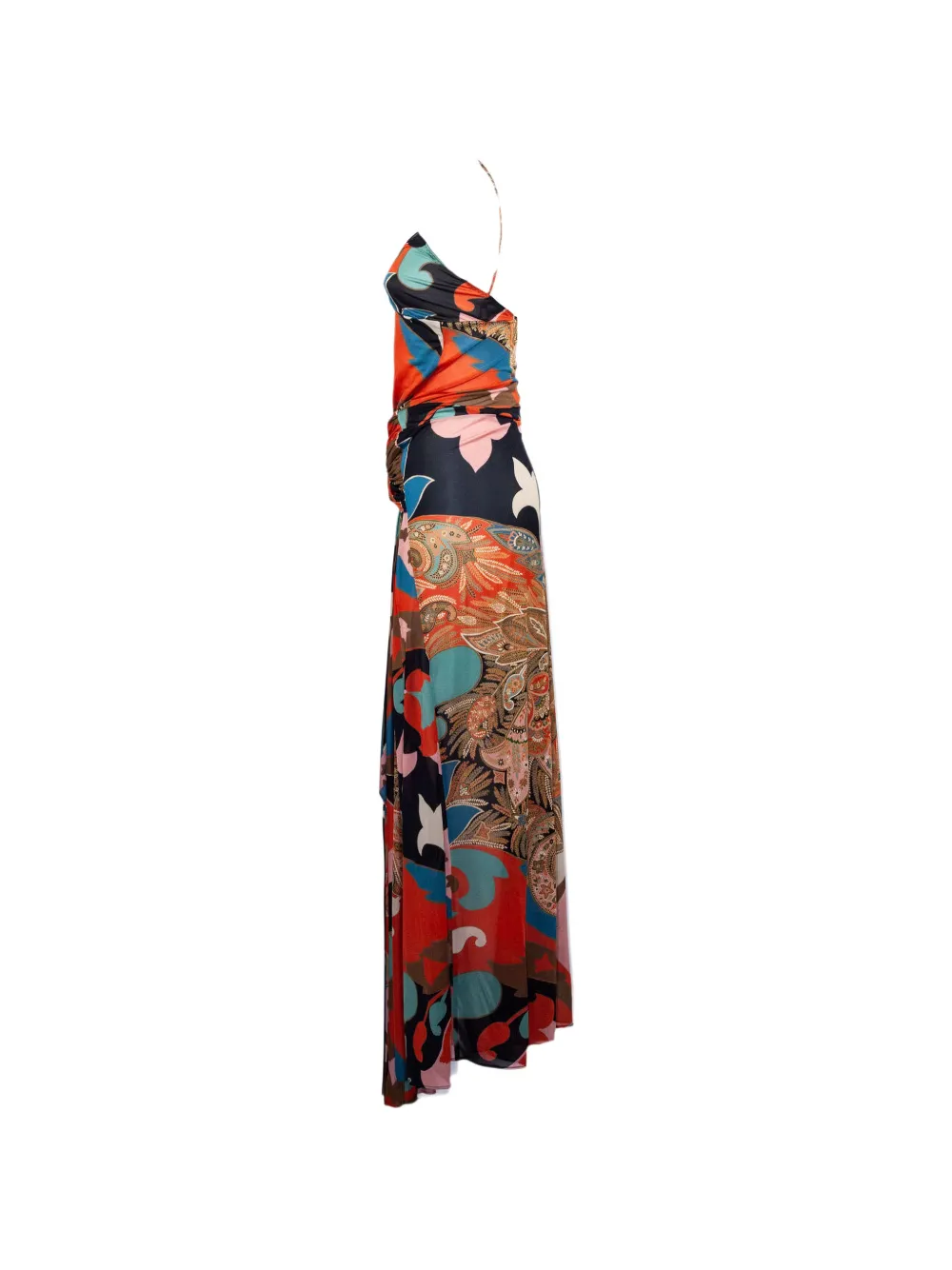Etro Paisley-print Gathered Maxi Dress In Multi
