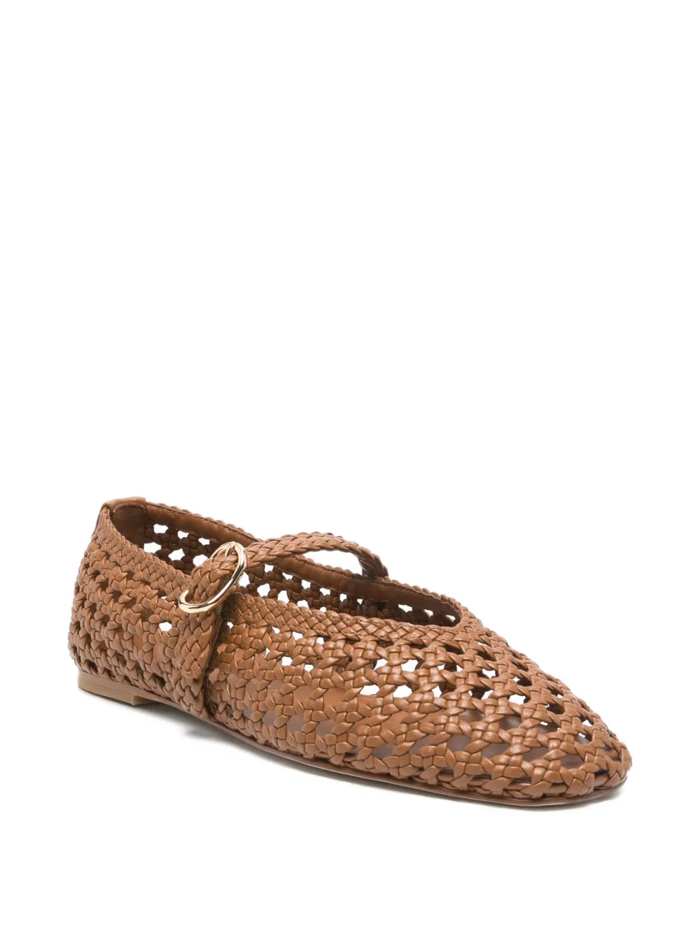 Stuart Weitzman Prim woven buckle ballet flats Bruin
