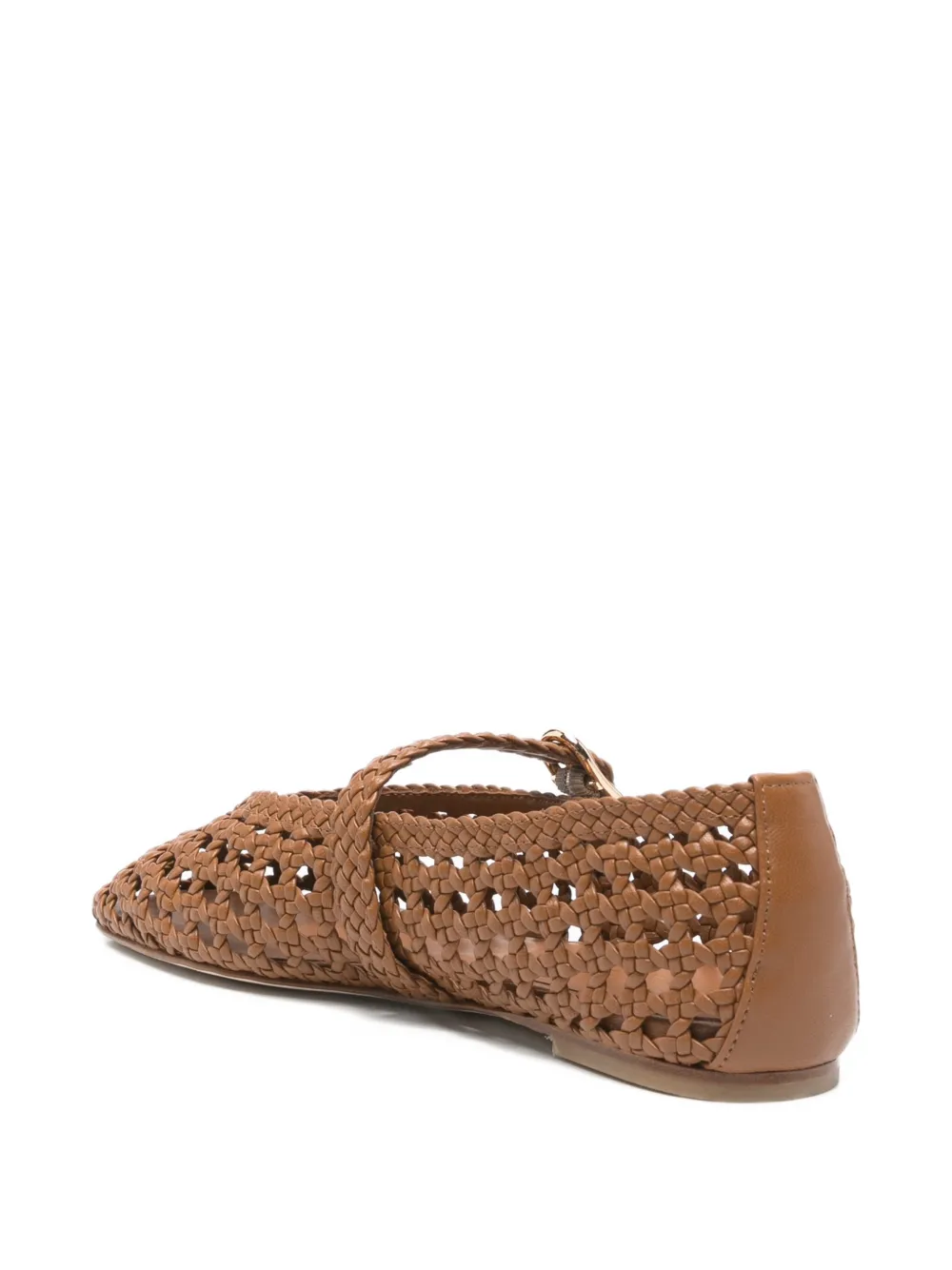 Stuart Weitzman Prim woven buckle ballet flats Bruin