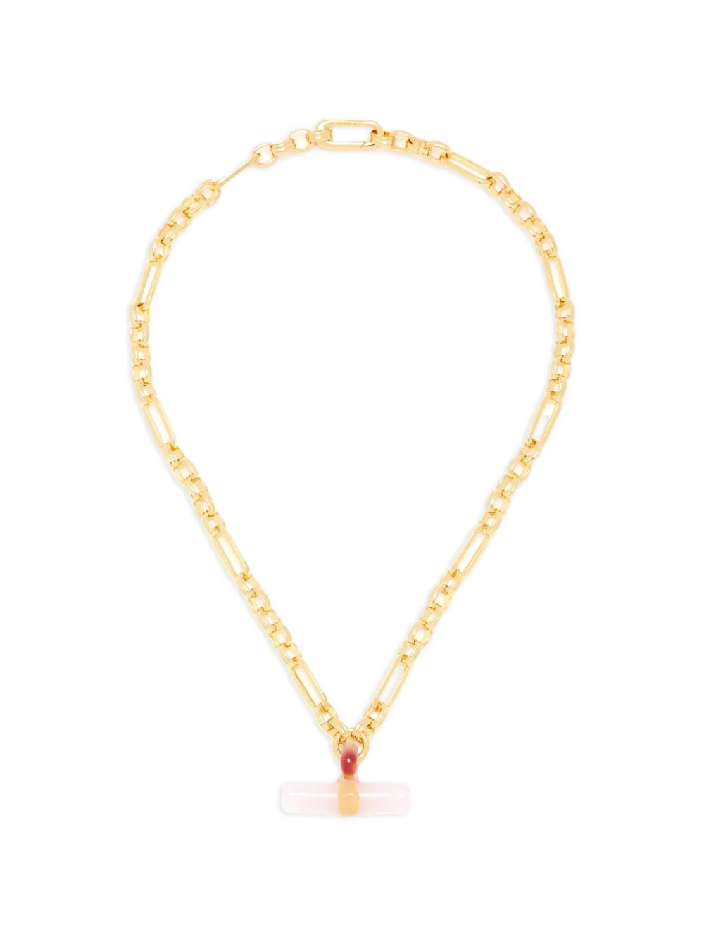 Sandralexandra T bar-pendant necklace - Oro