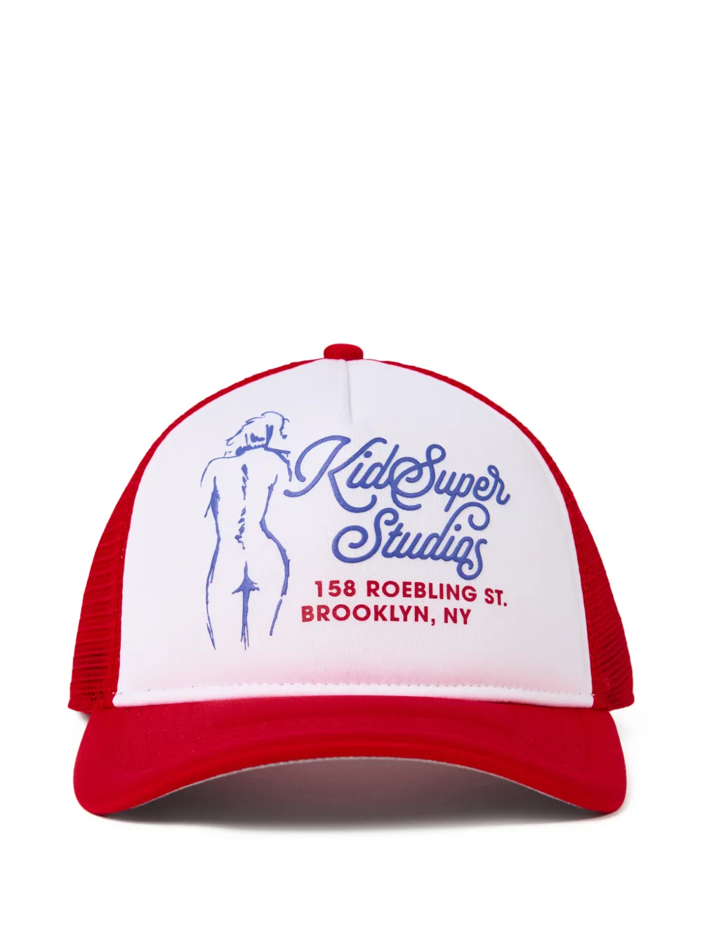 KidSuper printed trucker hat - Rosso