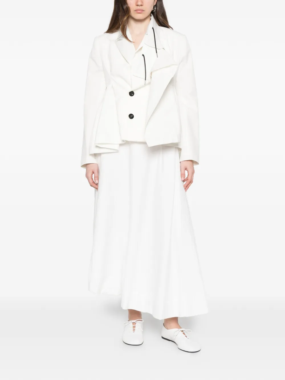 sacai Blazer met lange mouwen Wit