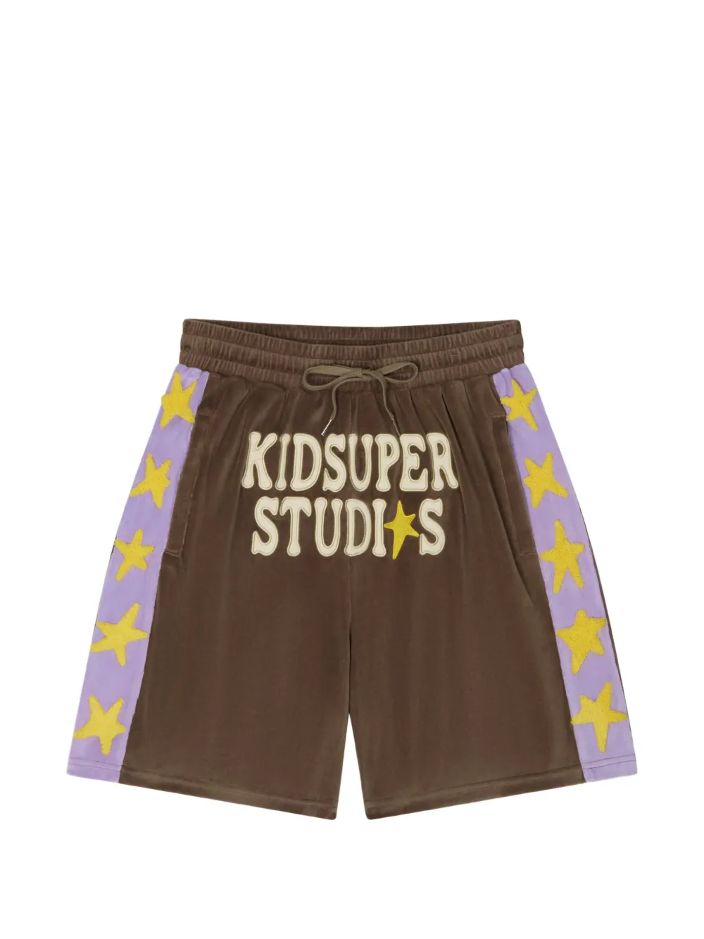 KidSuper Velour Stars shorts - Braun