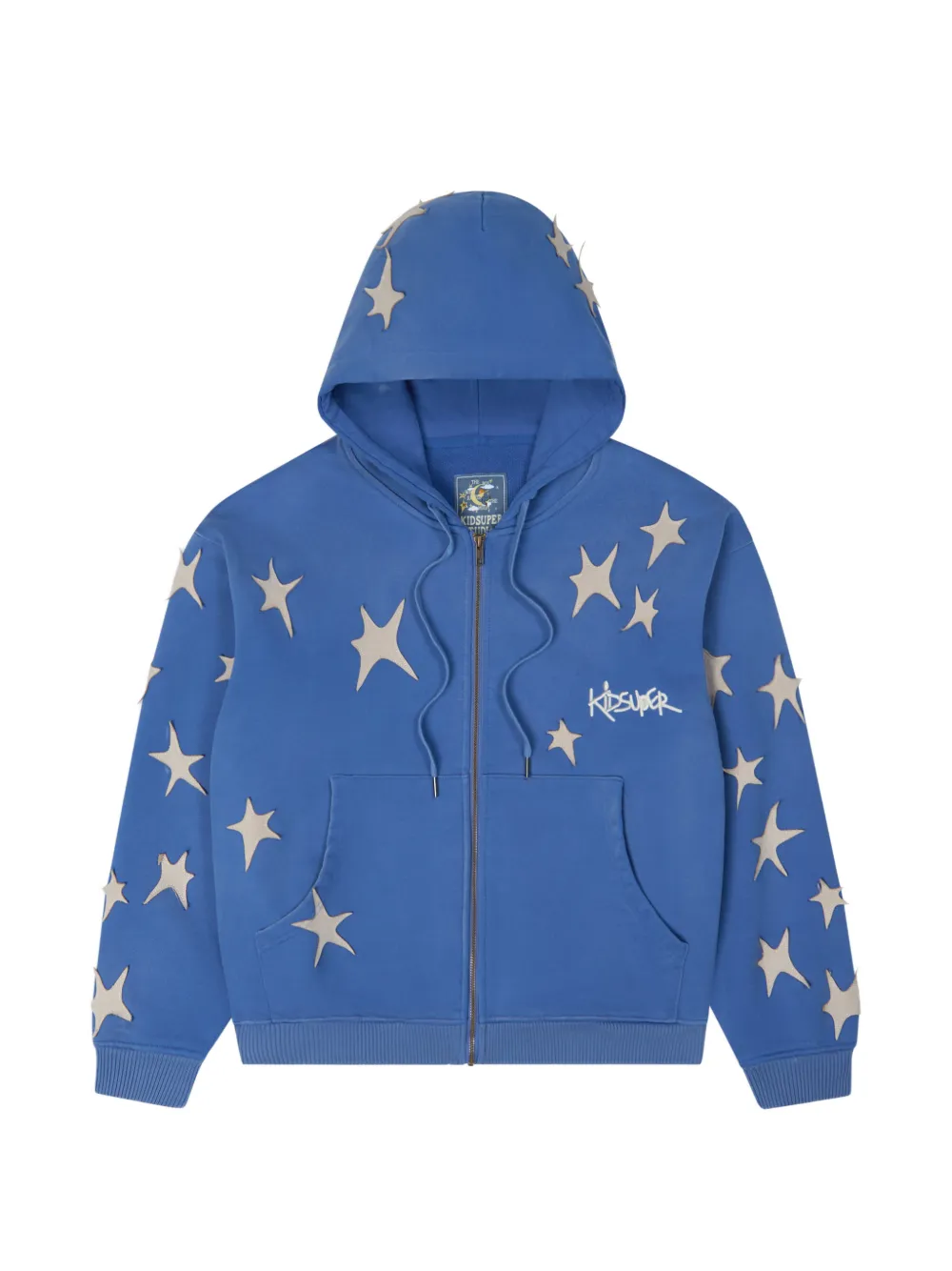 KidSuper star appliqué zip hoodie - Blue
