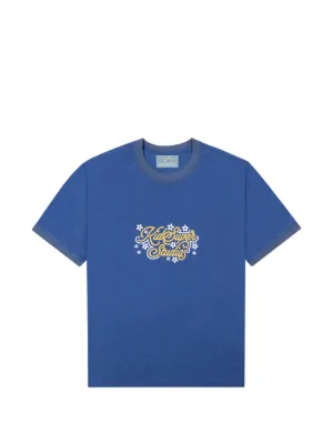 District Vision x New Balance logo-print T-shirt | Blue | FARFETCH