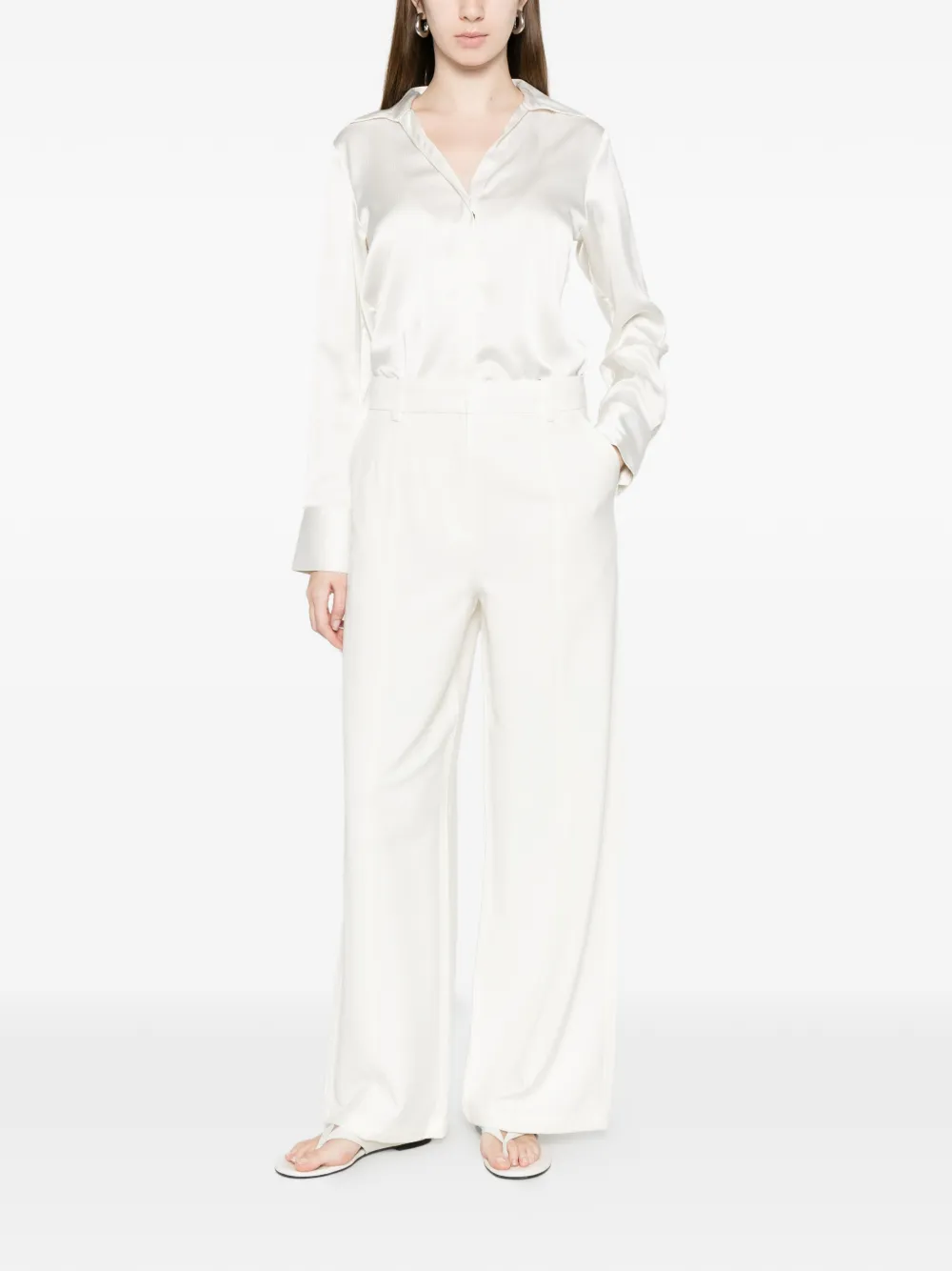  Calvin Klein Spread-collar Shirt - Neutrals 