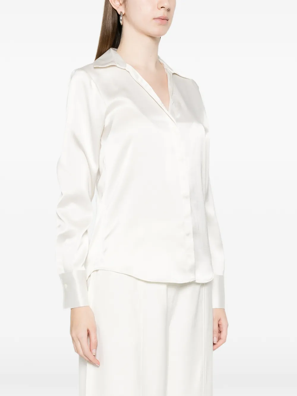  Calvin Klein Spread-collar Shirt - Neutrals 