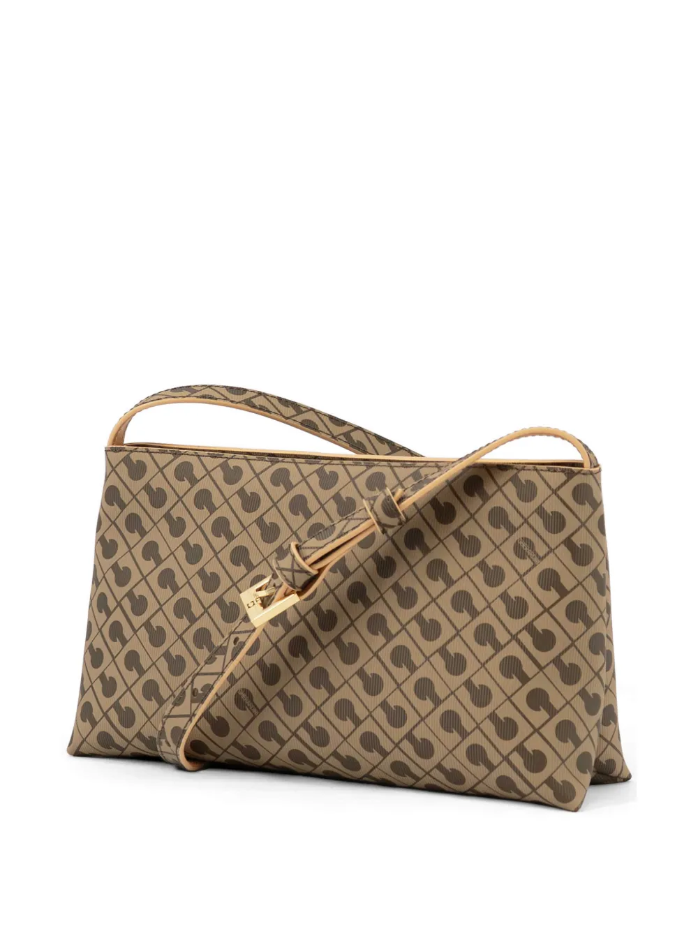  Gherardini Medium Half Moon Leather Shoulder Bag - Neutrals 