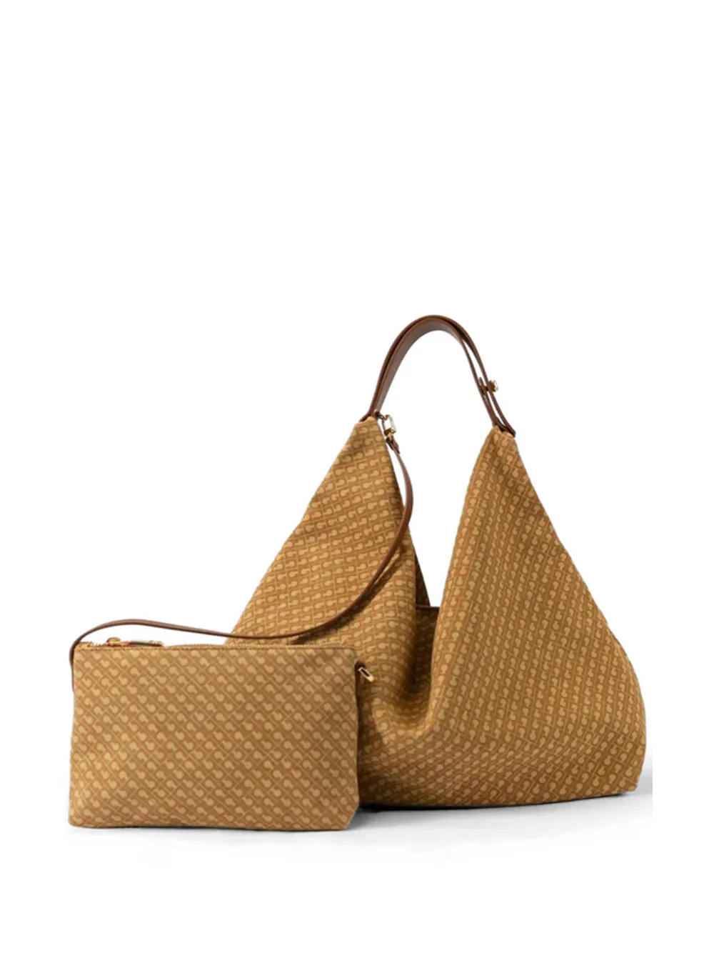Gherardini patterned top-handle shoulder bag - Toni neutri