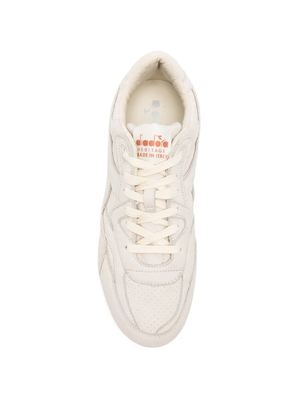Diadora panelled leather sneakers Beige