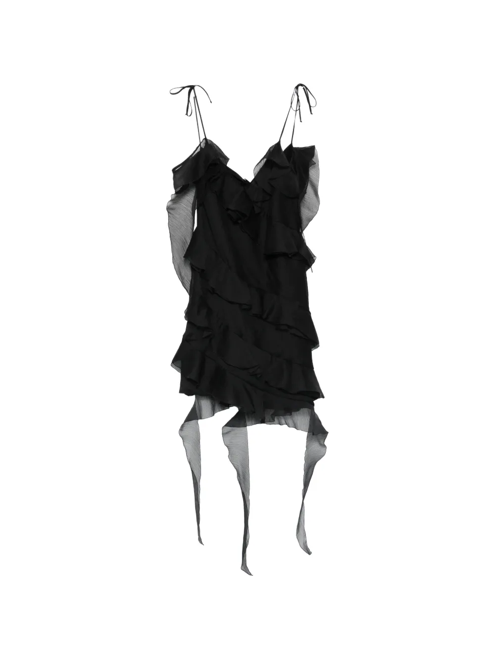 Les Filles d'Eva ruffled mini dress - Nero