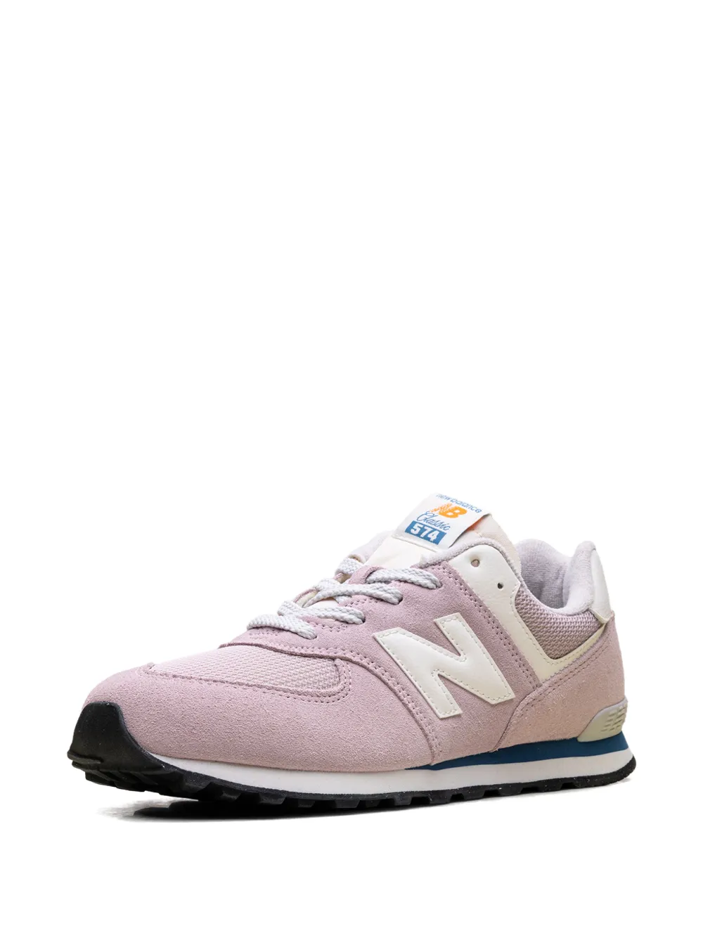New Balance Kids 574 logo-appliqué sneakers Roze