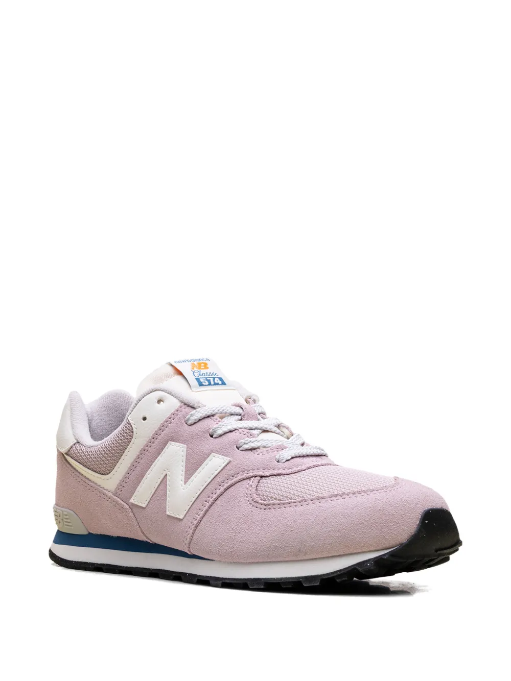 New Balance Kids 574 logo-appliqué sneakers Roze