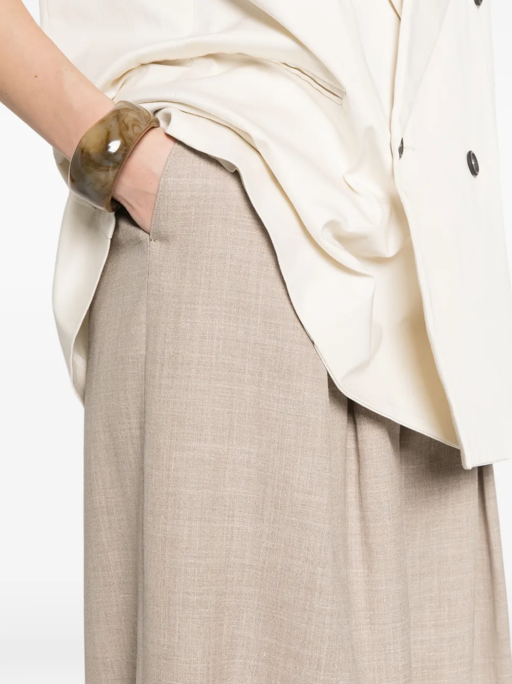 Berwich Nina geplooide broek Beige