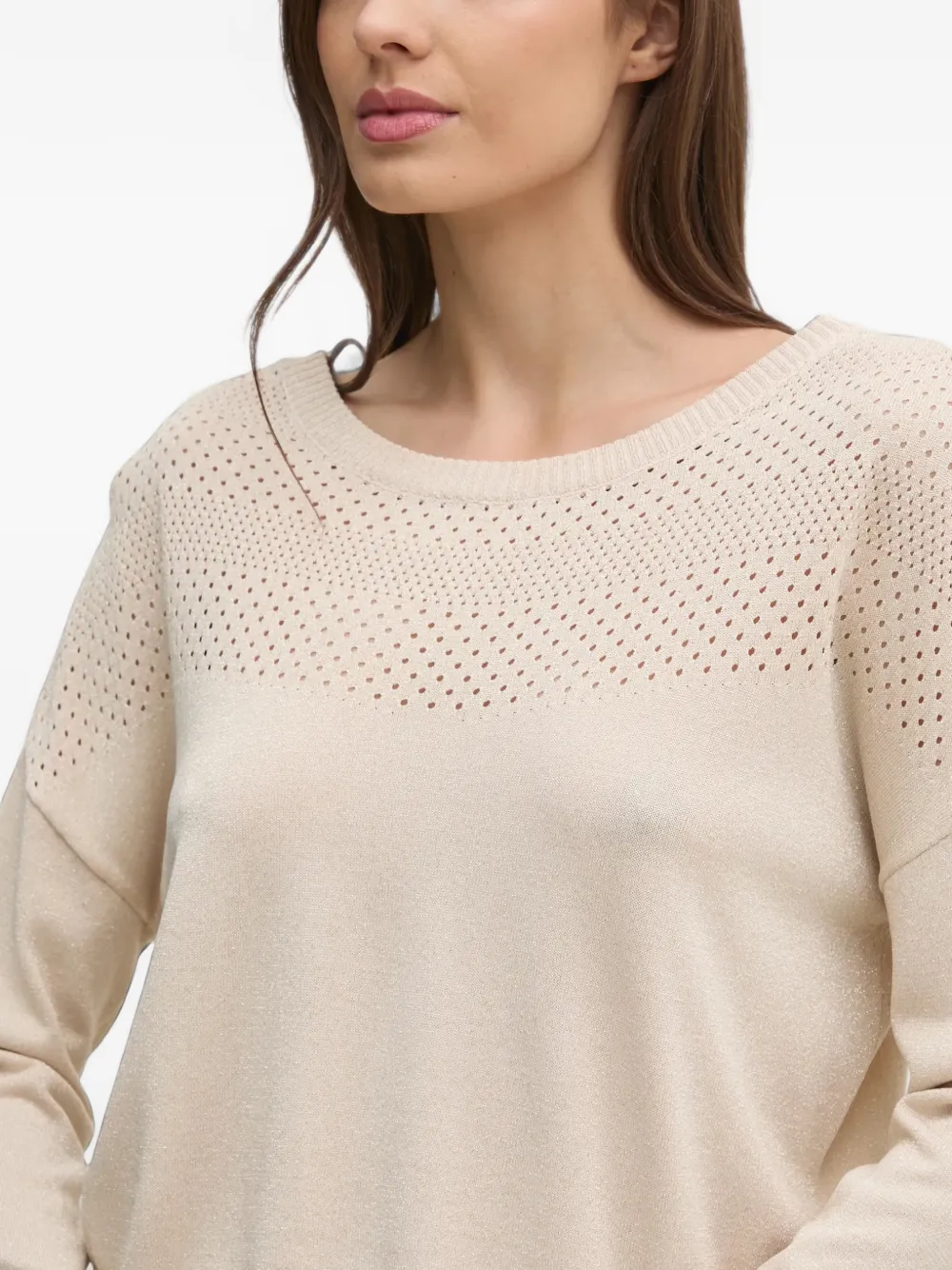 Gaudi perforated-detailing sweater Beige