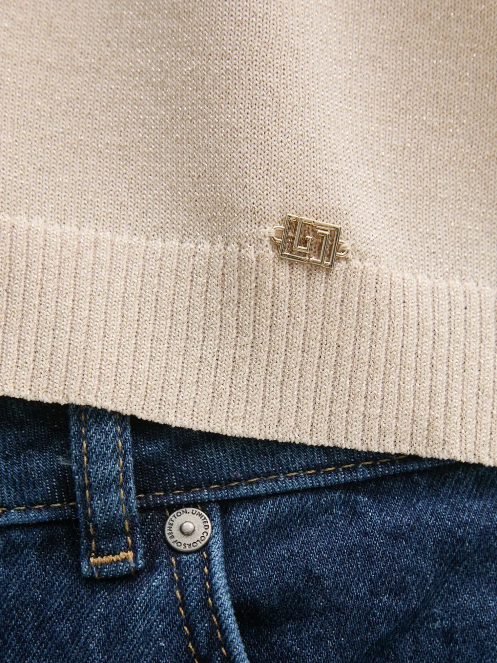 Gaudi perforated-detailing sweater Beige