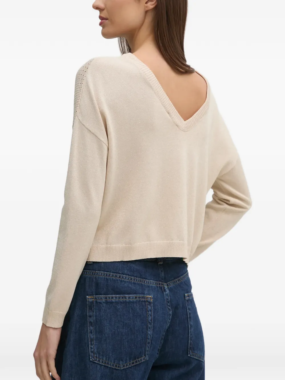 Gaudi perforated-detailing sweater Beige
