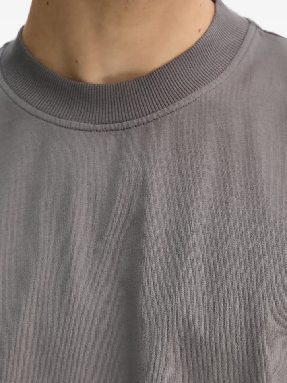 Won Hundred Creed T-shirt met geribbelde afwerking en kapmouwen Grijs