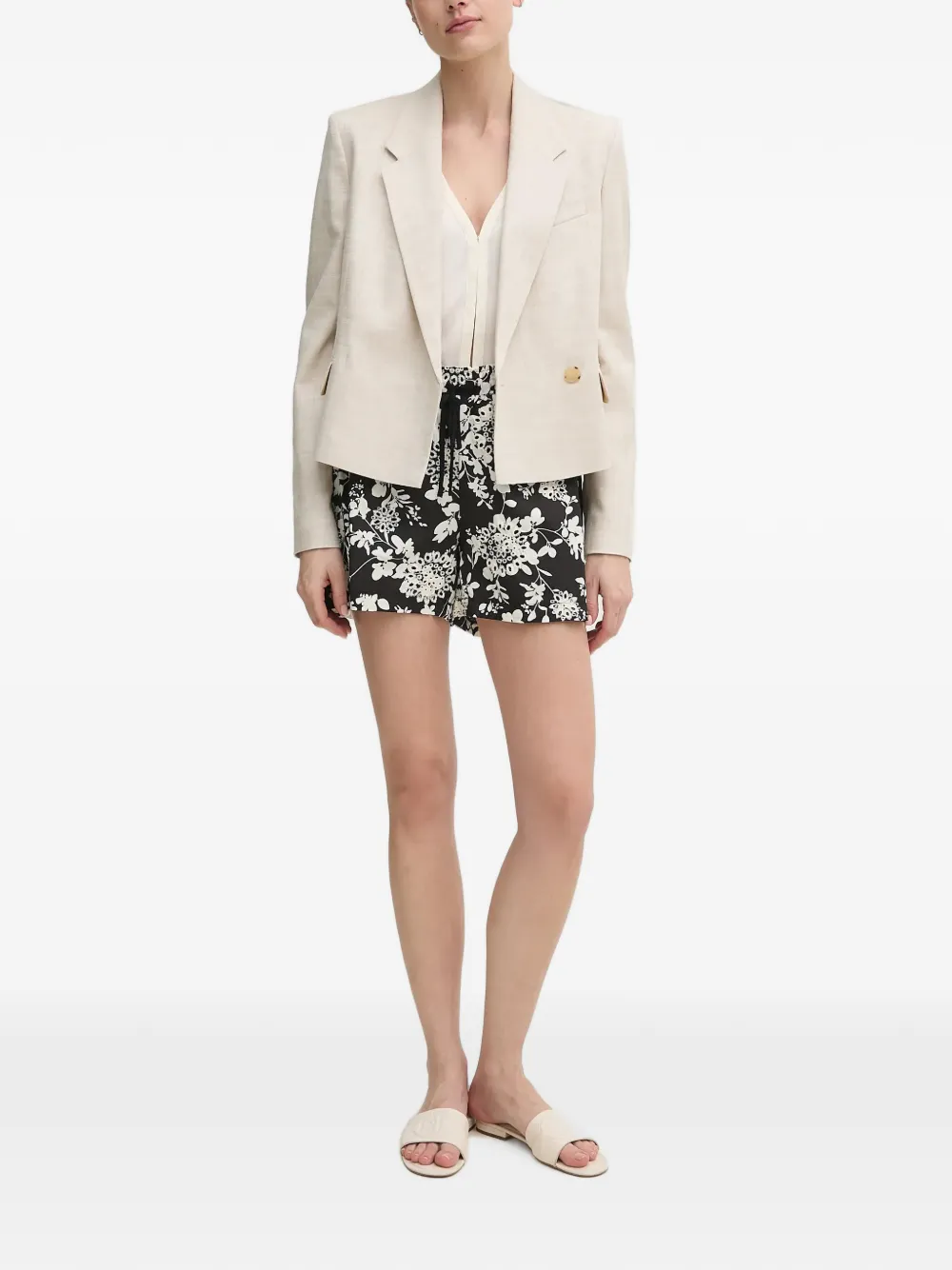 Gaudi Shorts met bloemenprint Zwart