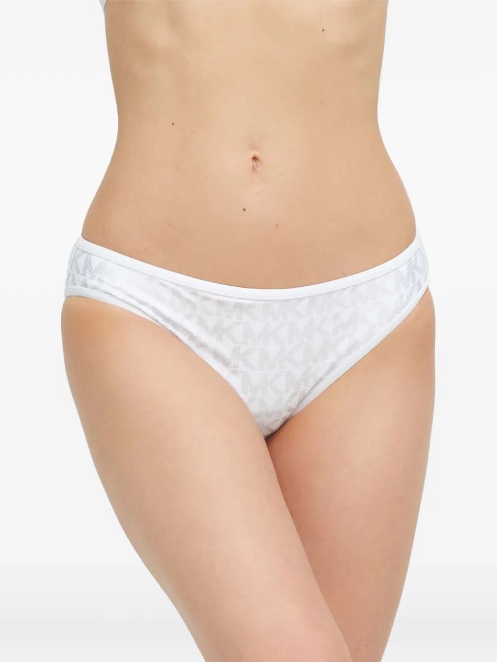 Michael Kors Bikinislip met logoprint Wit