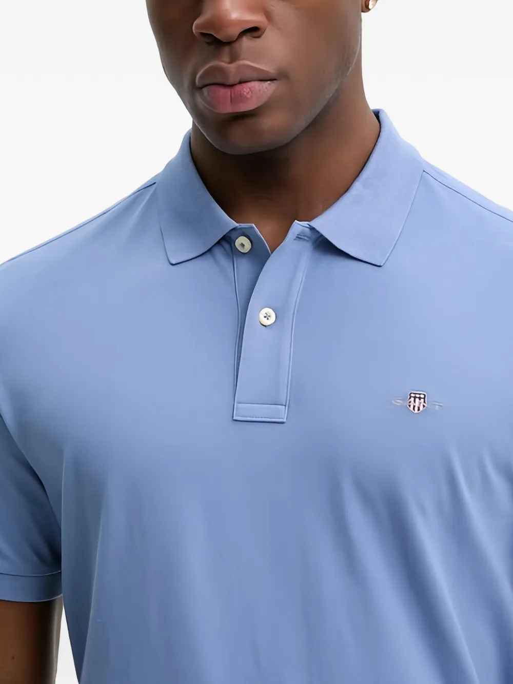 Gant Poloshirt met geborduurd logo Blauw