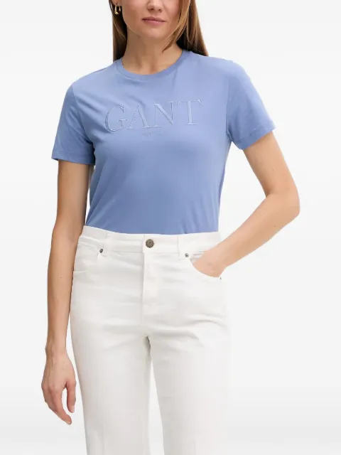 Gant logo-embroidered T-shirt