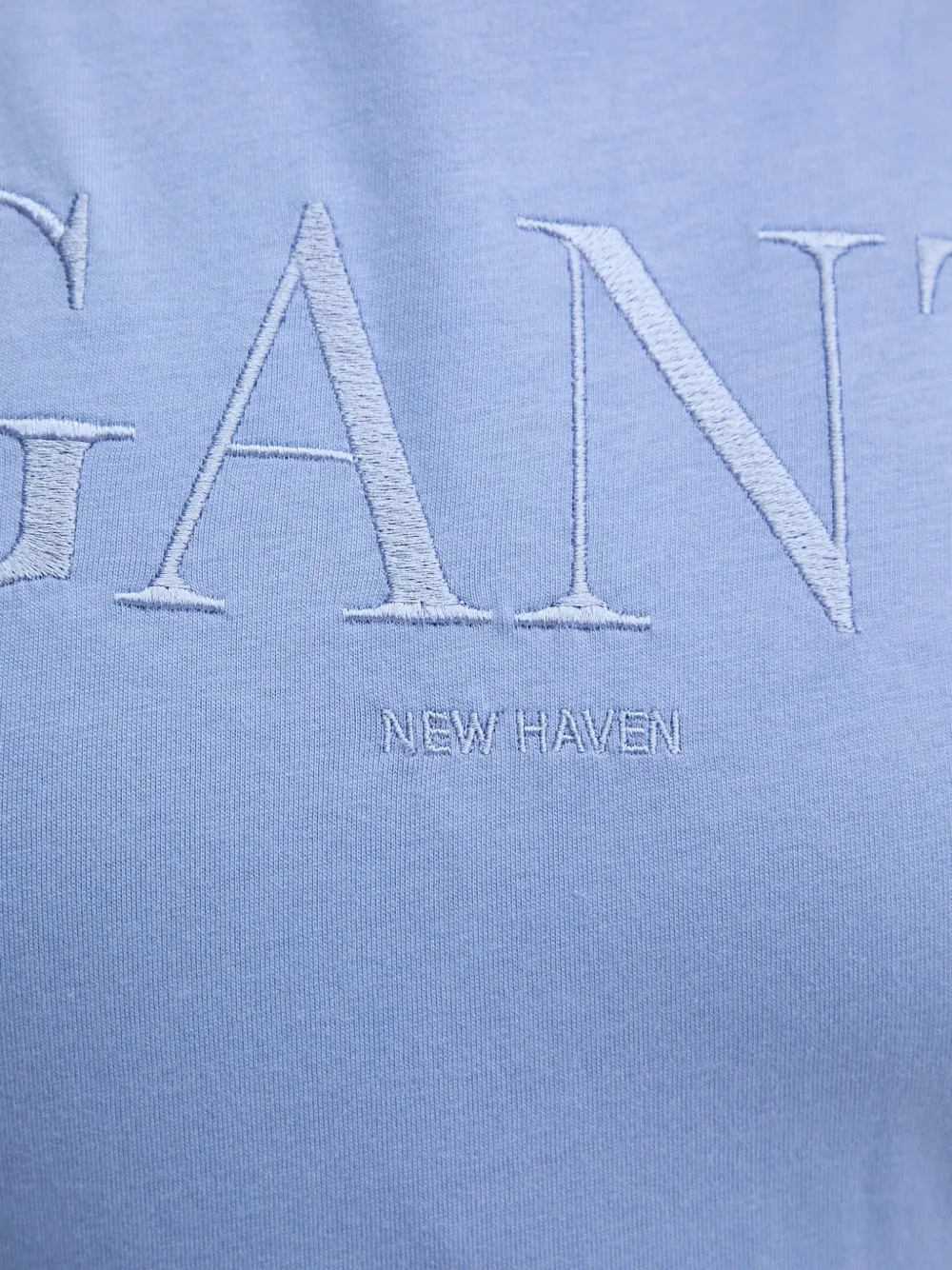 Gant T-shirt met geborduurd logo Blauw