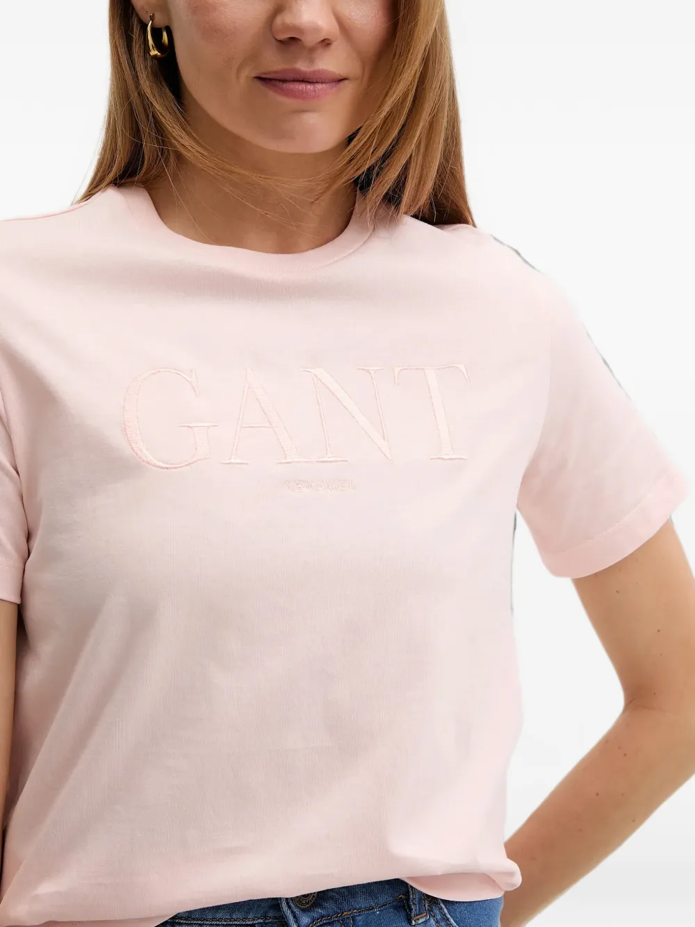 Gant T-shirt met logo Roze