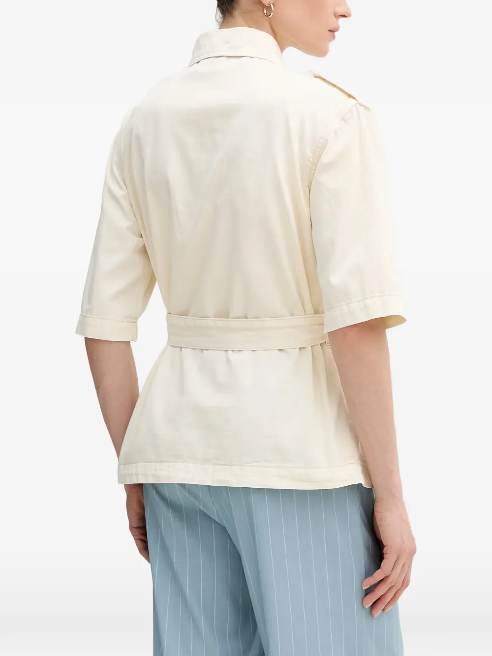 Gaudi Blouse met ceintuur Beige