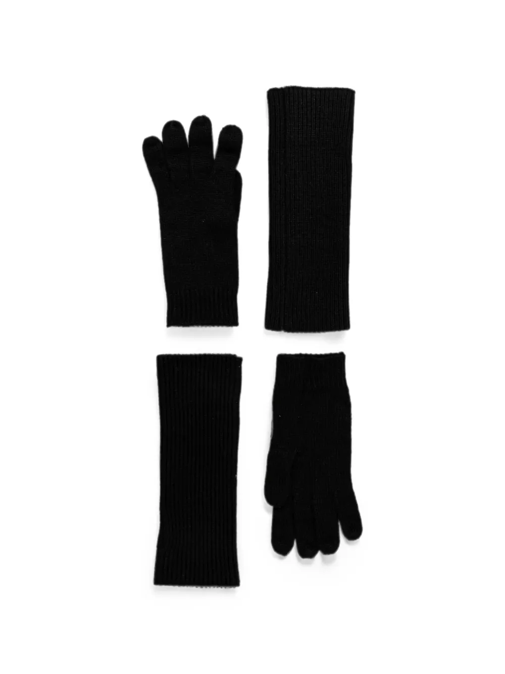 Michael Kors ribbed-knit gloves Zwart