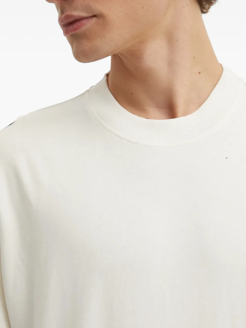 Won Hundred T-shirt met geribbelde afwerking en kapmouwen Wit