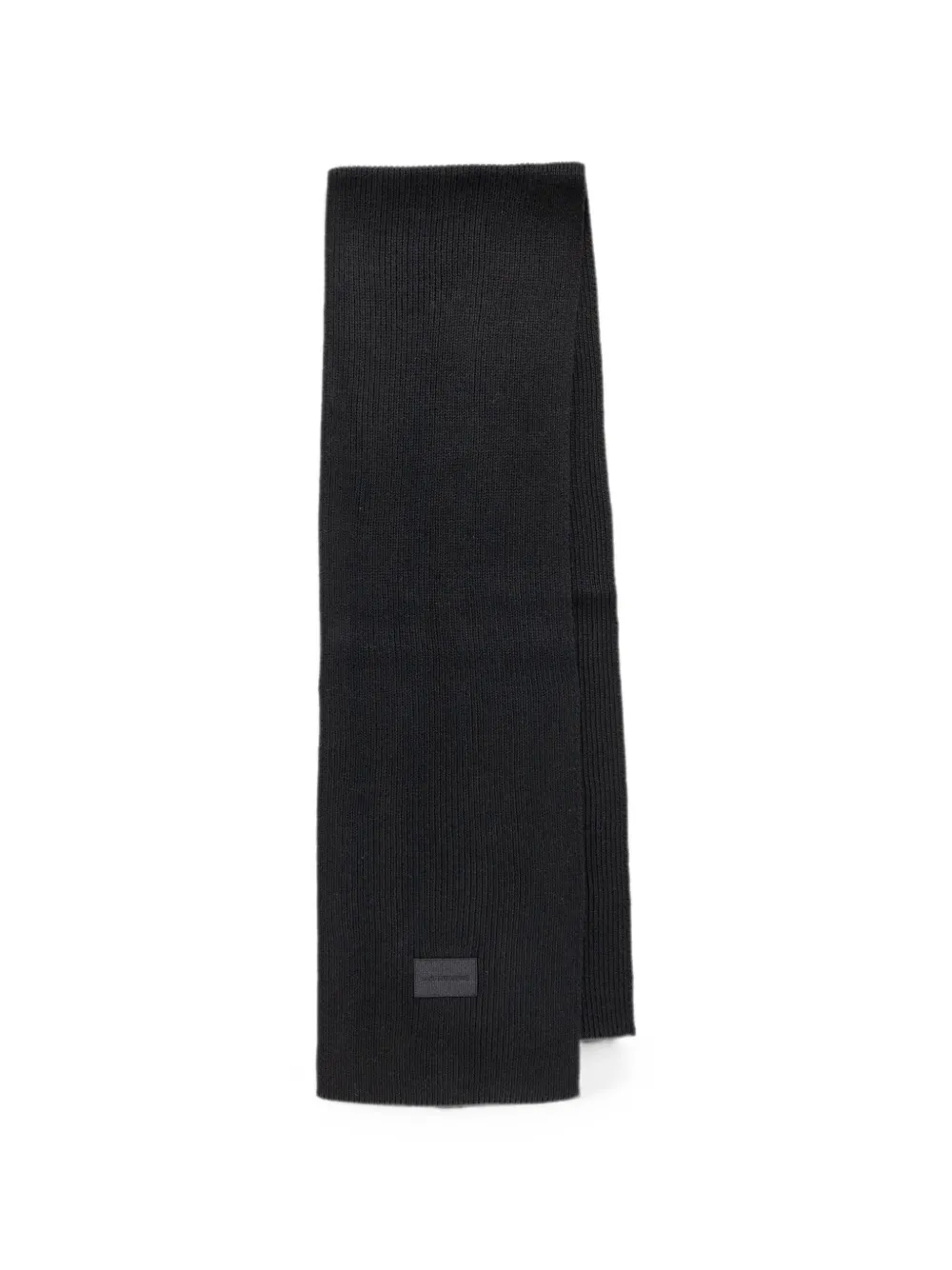 Michael Michael Kors logo-patch ribbed-knit scarf - Nero