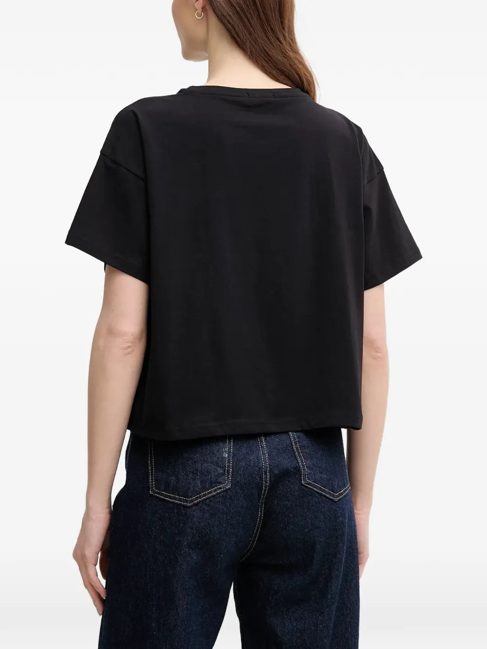 Gaudi Verfraaid T-shirt Zwart