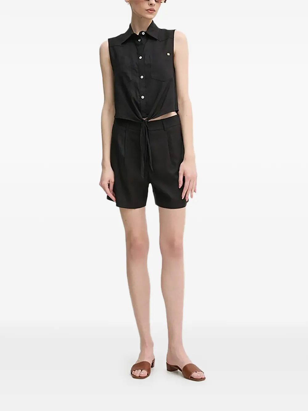 Gaudi pleated shorts - Nero