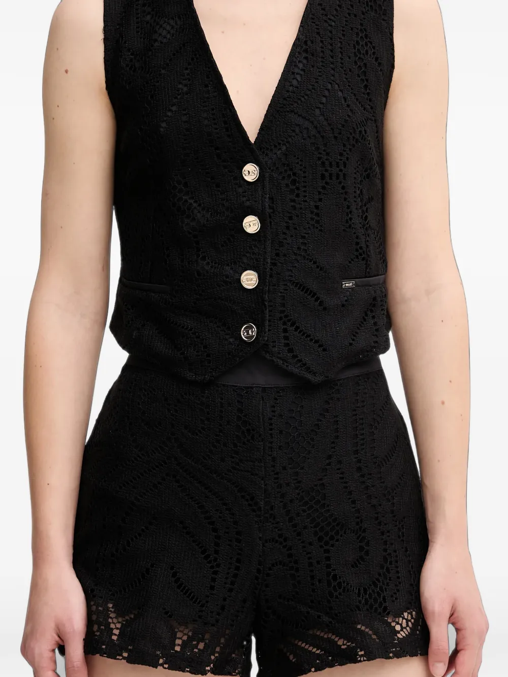 Gaudi lace mini shorts Zwart