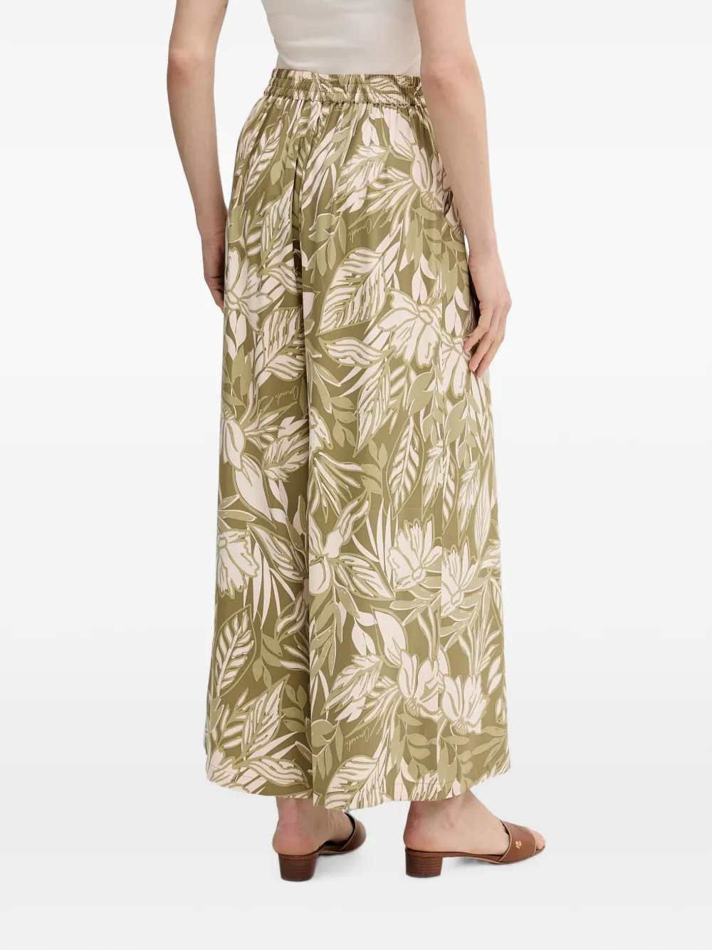 Gaudi Broek met bloemen Groen