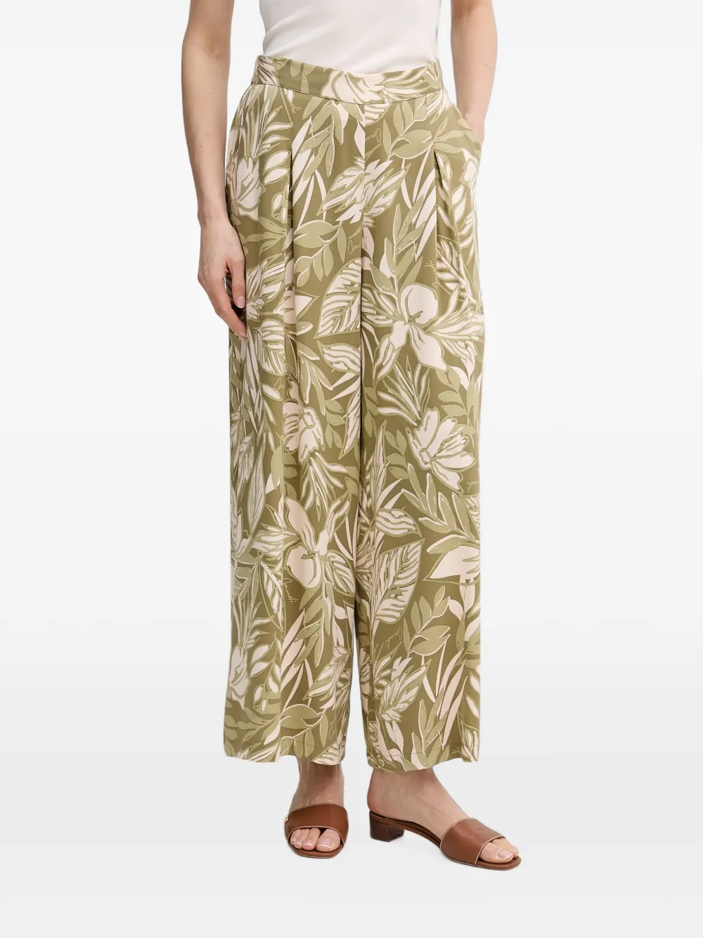 Gaudi Pantaloni a fiori - Verde